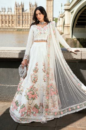 3 Piece Unstitched Embroidered Raw Silk Suit