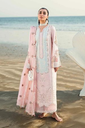 Qalamkar - Sahil Luxury Embroidered Lawn Collection - FK-08 Reem - Unstitched